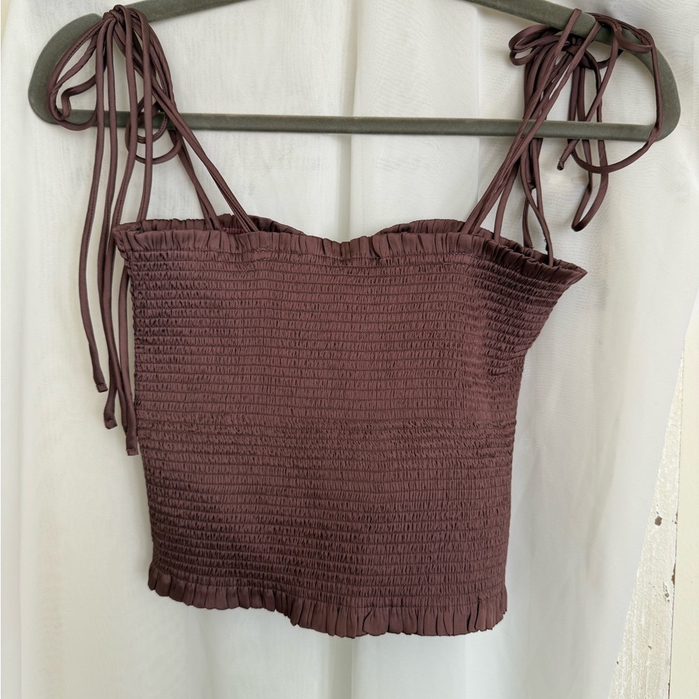 NWT Smocked Mauve Camisole Top Size Medium - Picture 7 of 10